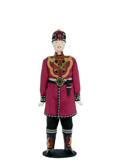 Кукла коллекционная Потешного промысла в калмыцком национальном костюме. Калмык