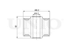 Сайлентблок передний переднего нижнего рычага UNIO RMP-20689