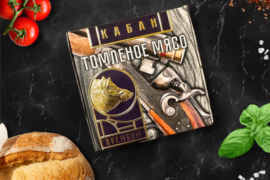 Томлёное мясо кабана " Деликатес Дичь 325г премиум в коробке
