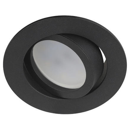 Светильник встраиваемый алюминиевый ЭРА KL86 BK SET 5 под лампу MR16 GU5.3 черный набор 5 шт