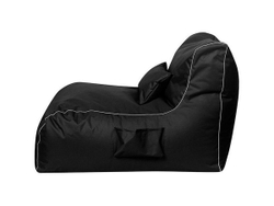 Кресло лежак черное Оксфорд