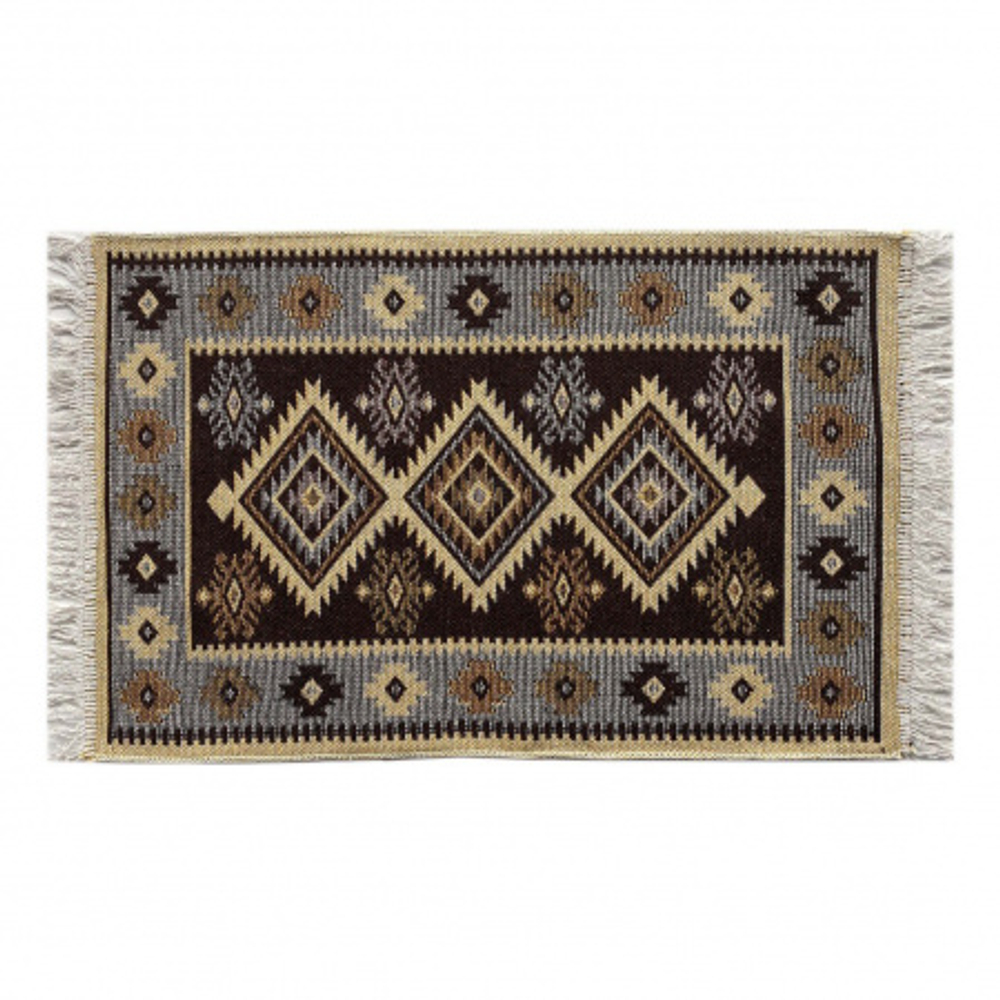 Коврик хлопковый двусторонний KILIM UK1879 (коричневый-бежевый)