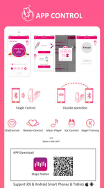 Вагинально-клиторальный стимулятор Magic Motion Eidolon с подключением к смартфону (перезаряжаемый) (Цвет: розовый)