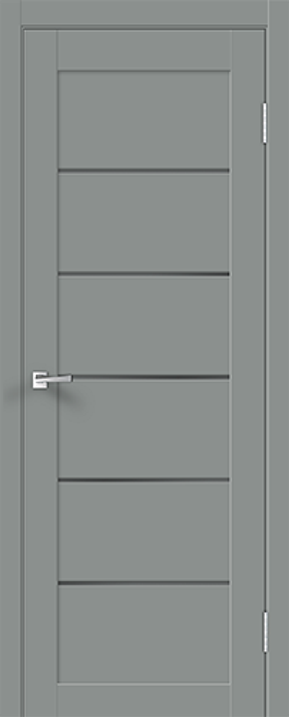 Межкомнатная дверь Velldoris Linea 1 PO Мателюкс графит Серый агат