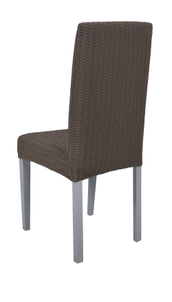 Чехол на стул без оборки Зигзаг, цвет Кофе с молоком