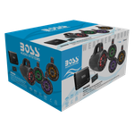 Комплект на таргу (4 колонки 4" с RGB + усил. BPS4B 4*94W)