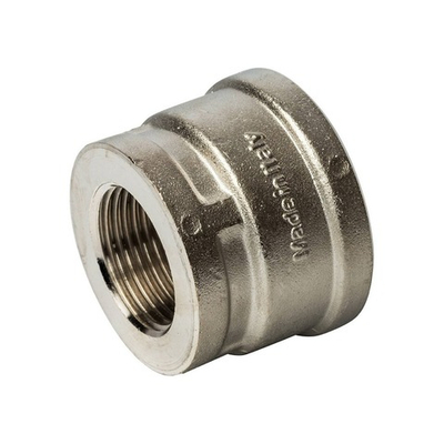 Муфта редукционная STOUT SFT 0006 - 1"1/2 x 1" (для стальных труб, латунь никелированная)