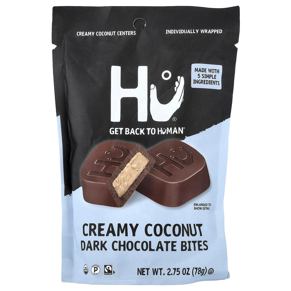 Hu, кусочки темного шоколада, с кокосовым вкусом, 78 г (2,75 унции)