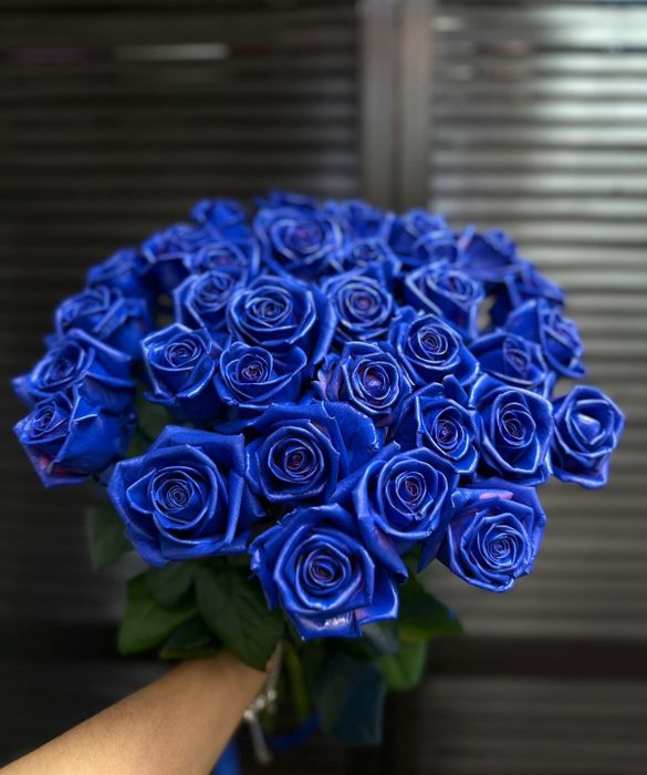 Букет из 35 синих роз #43434