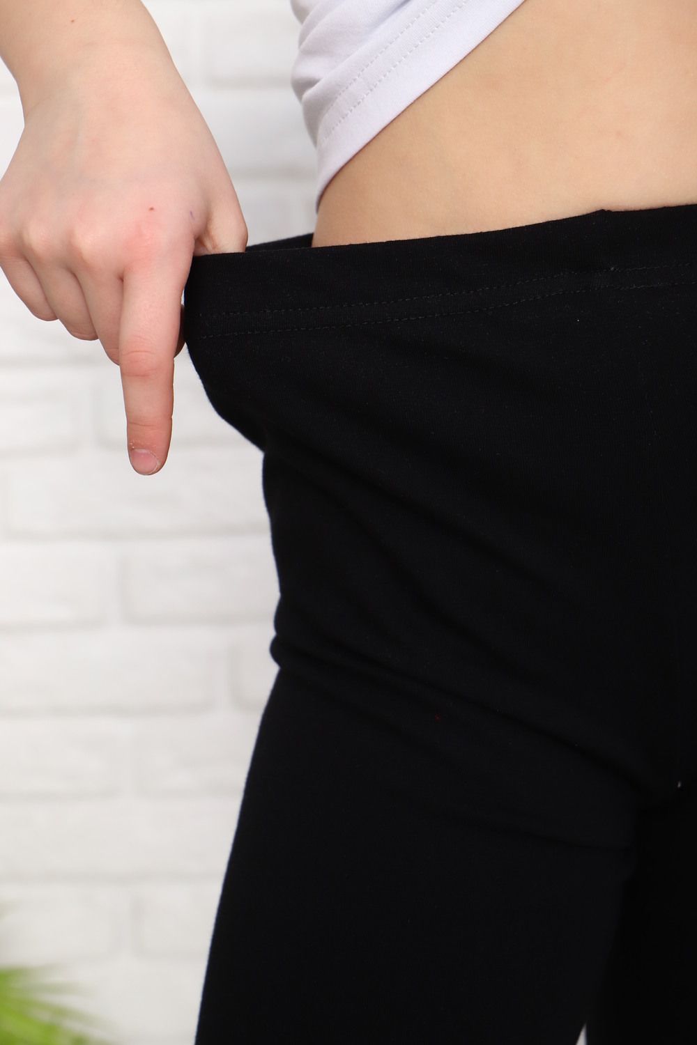 Лосины Черные укороченные плотные детские Натали (Акция)