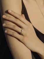 Кольцо Princess Square с кристаллом Сваровски и гранатом