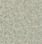 Мелкораппортный растительный дизайн с листьями, цветами и ягодами