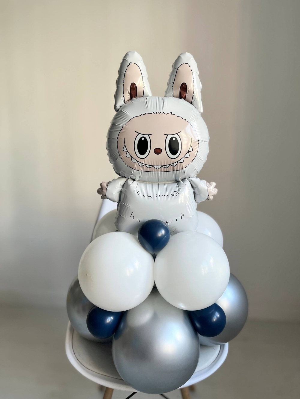 Синие воздушные шары Лабубу №3441