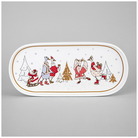 БЛЮДО ОВАЛЬНОЕ LEFARD "FAMILY CHRISTMAS" 25,5 СМ (КОР=24ШТ.)