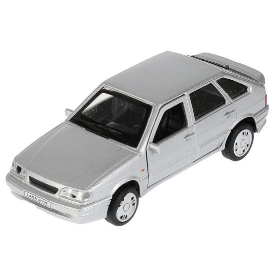 Машина металл LADA-2114 "SAMARA" 12 см, двери, багаж, инерц, серебрист, кор. Технопарк