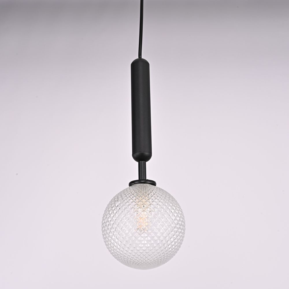 Подвесной светильник RAFFIN Black/Transparent