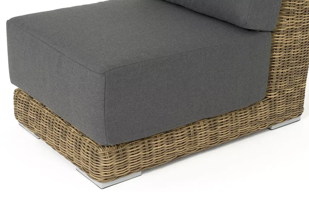 "Капри" трансформирующаяся лаунж-зона из искусственного ротанга, цвет соломенный