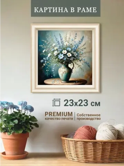 Картина на стену интерьерная на холсте 23*23 см