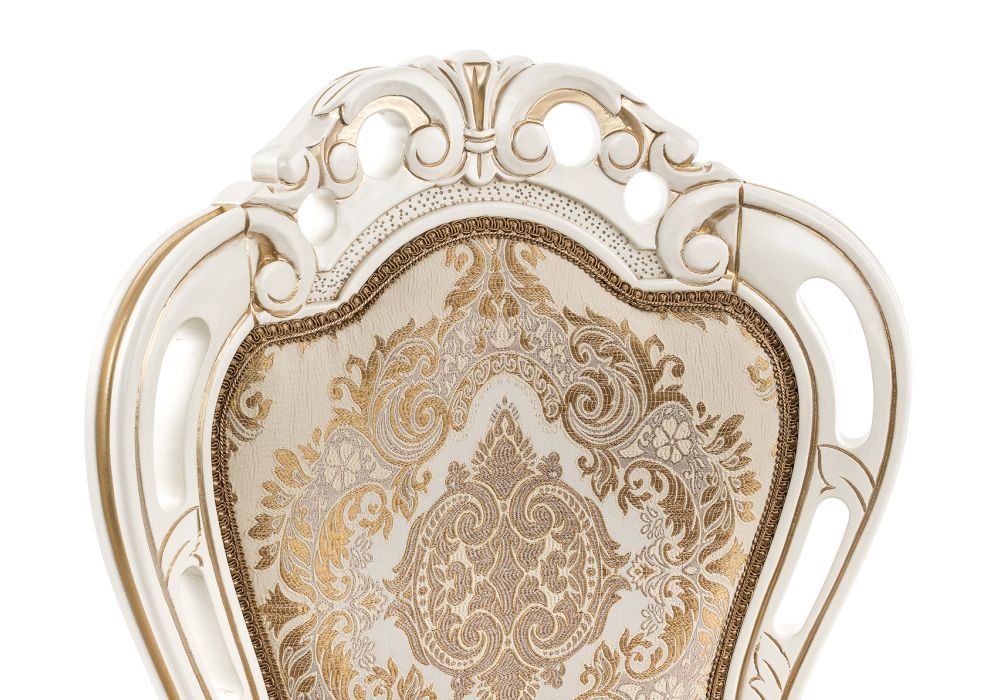 Кресло Bronte молочный / патина