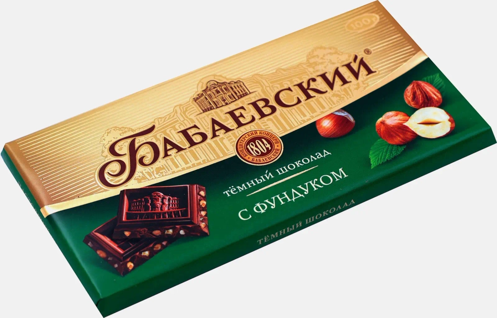 Шоколад Бабаевский темный с фундуком 55% 90г