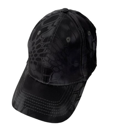 Черная стильная бейсболка камуфляж Kryptek