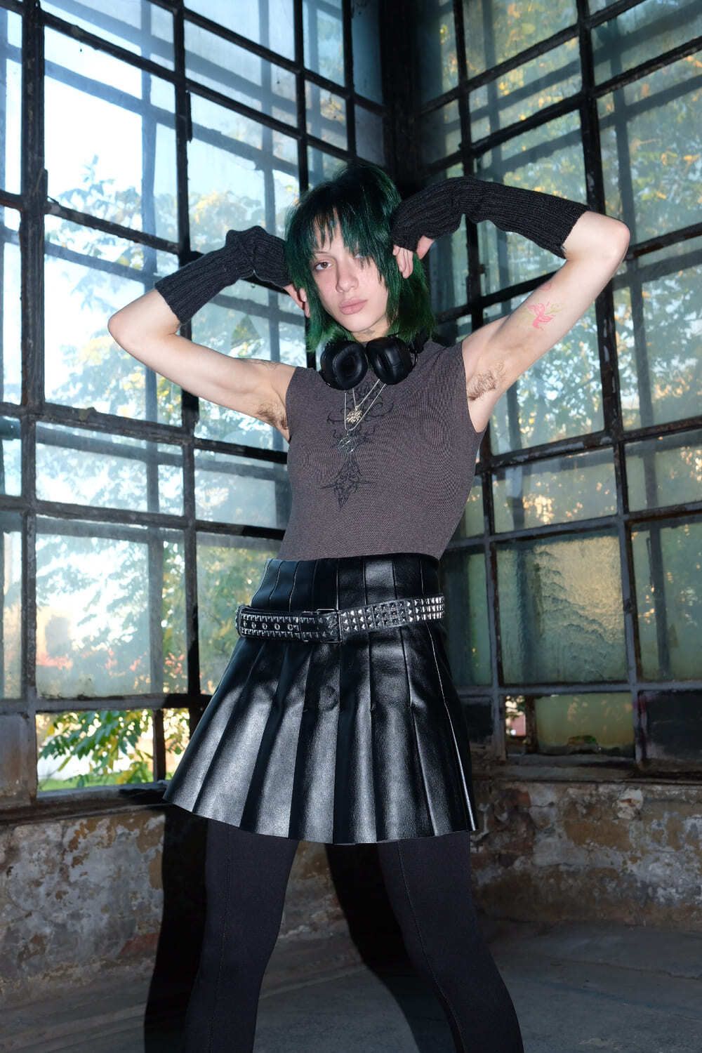 Митенки Волчок черные