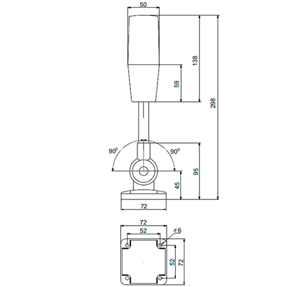 Сигнальная светодиодная колонна с зуммером INNOCONT TL50B-024-RYG