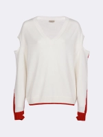 Свитер с разрезами на плечах OLA OLA