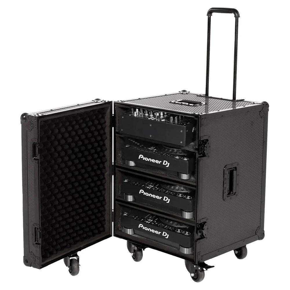 Кейс UDG Ultimate Flight Case 4 CDJ/ Mixer Black Plus (Trolley & Spinner Wheels)