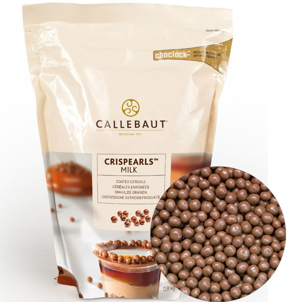 Шоколадные хрустящие шарики Callebaut Crispearls молочные, 50гр