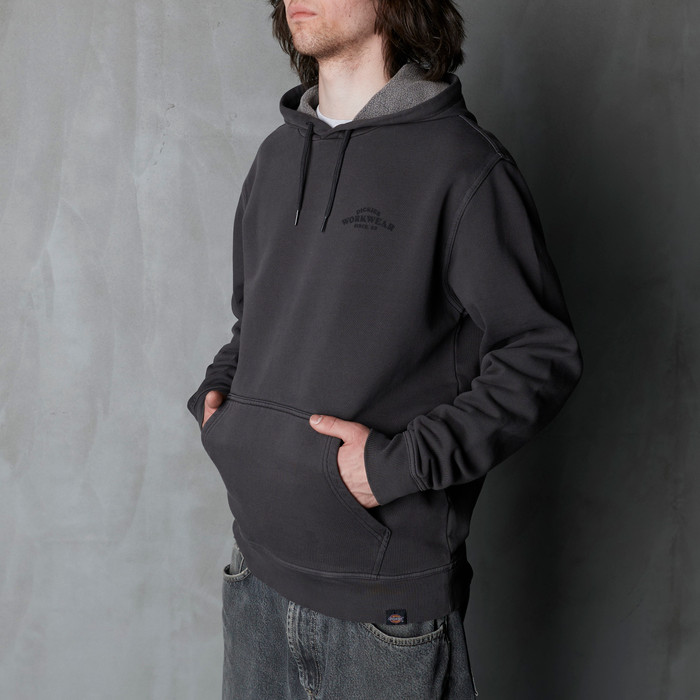 Толстовка мужская Dickies Christiana Garment Dyed Hoodie артикул:DK0A87NQBLK1 - купить в магазине Дайс