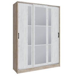 Шкаф-купе Стиль-2 160, Дуб крафт серый,Дуб крафт белый