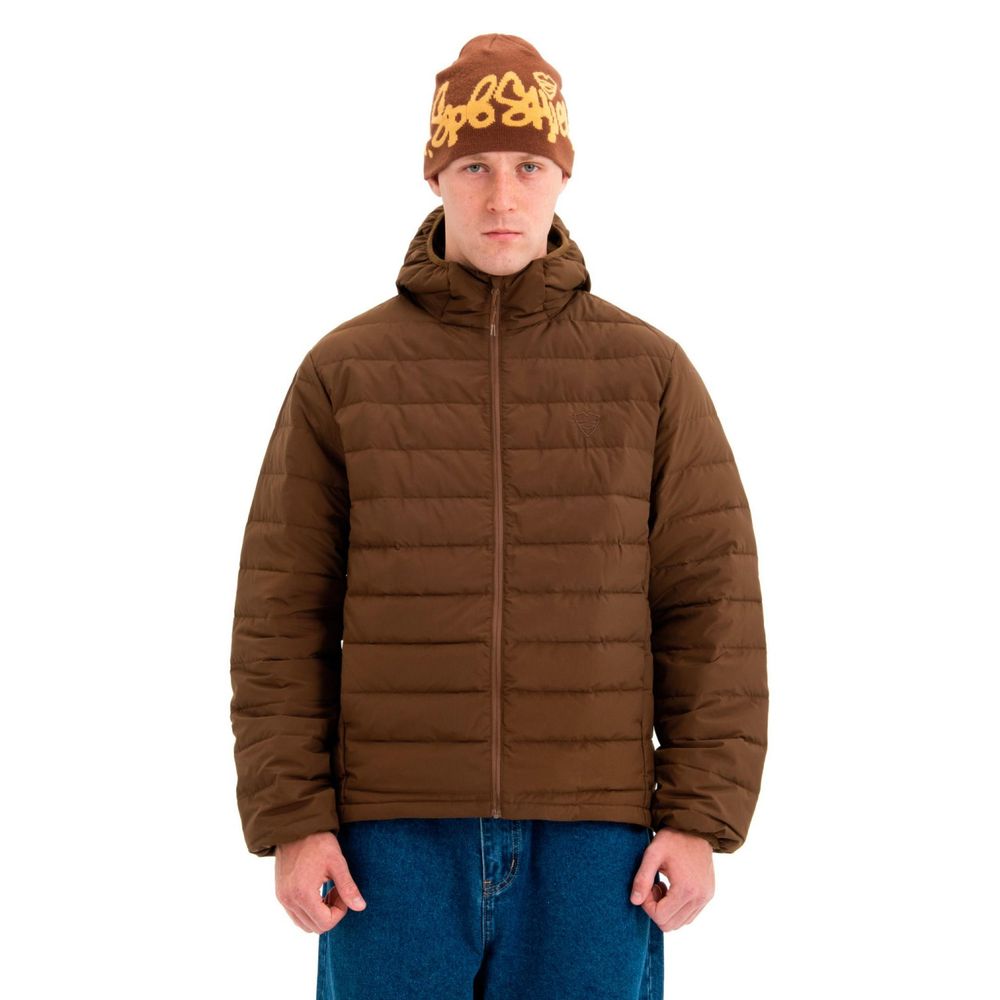 Пуховик Питерский щит Дюран коричневый