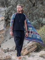 Палантин теплый с орнаментом Навахо