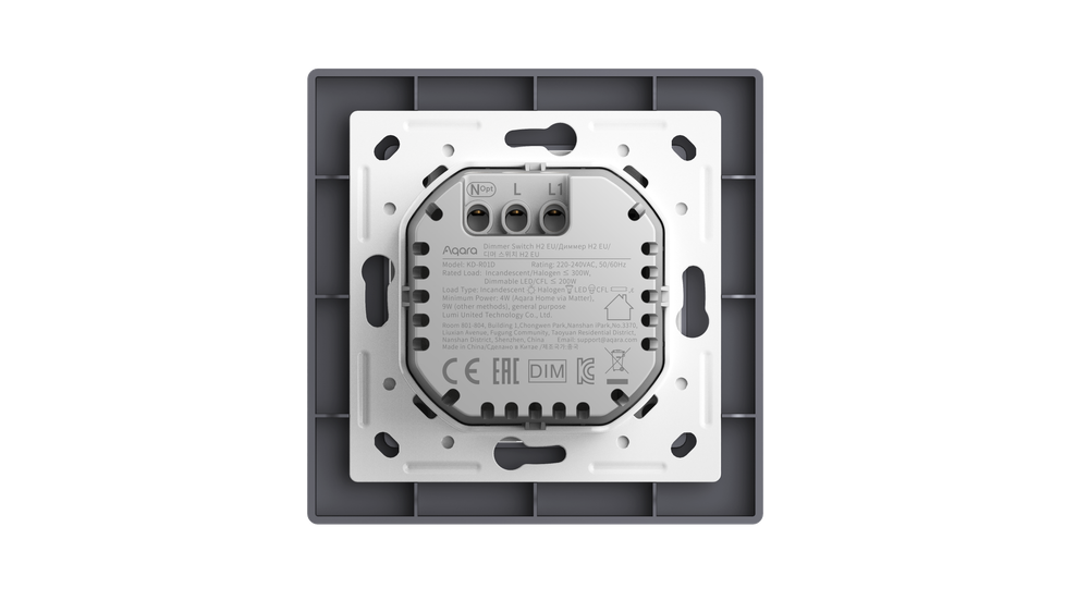 AQARA Настенный диммер H2 EU (серый), модель KD-R01D_gr