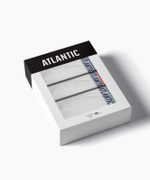 Мужские трусы слипы танга Atlantic, набор 3 шт., хлопок, белые, 3MP-220