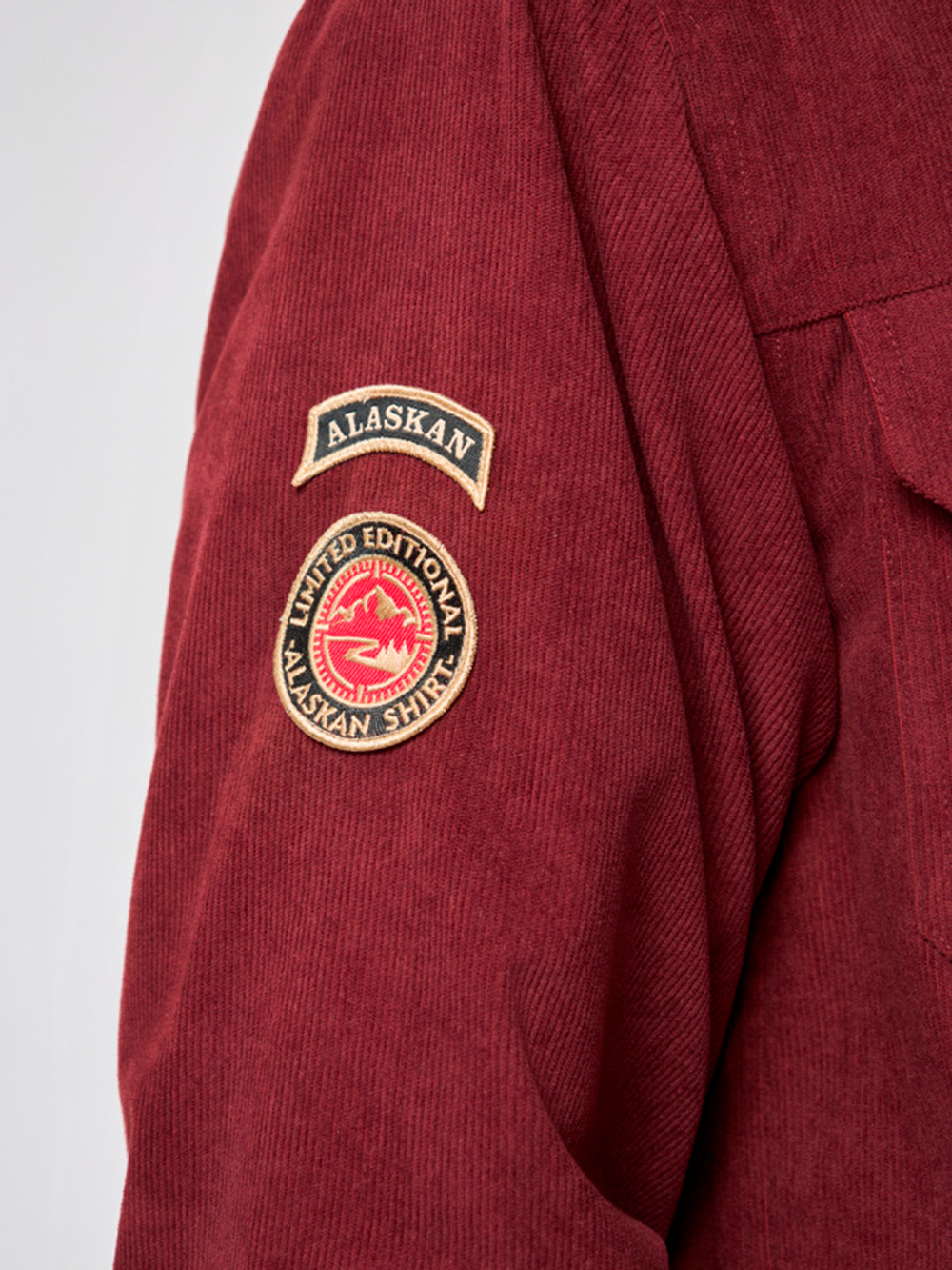 Рубашка вельвет Alaskan с меховой подкладкой, бордо L