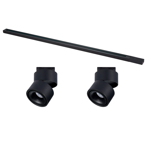 ST2652.430.02 Комплект трековый однофазный, черный, 2 светильника, 1 шинопровод, ST652.436.12, ST001 BASE
