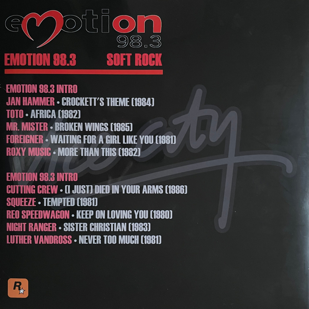 Grand Theft Auto Vice City O.S.T - Emotion 98.3 (Россия 2024г.)