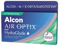 Ежемесячные астигматические контактные линзы Air Optix For Astigmatism plus HydraGlyde (уп. 3 линзы)