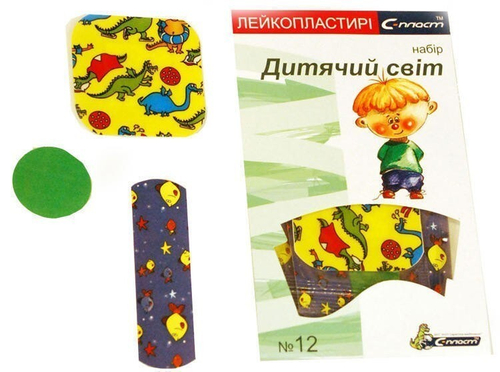 С-Пласт Пластырь набор Детский мир 12 шт.