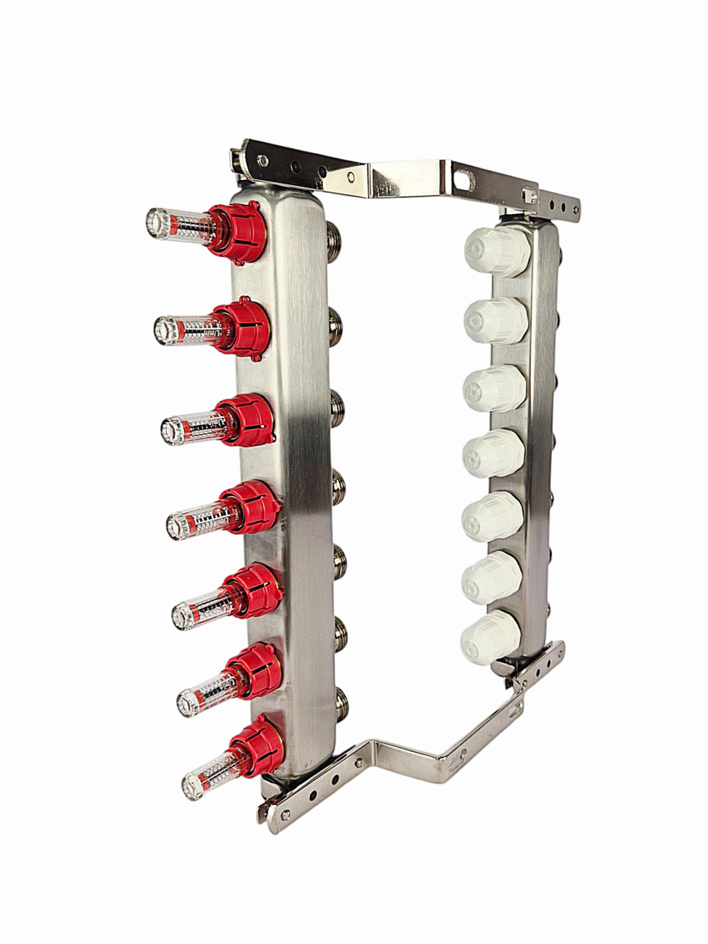 Коллекторная группа с расходомерами САРМАТ 1"x3/4" 7 вых. нерж SS2000 (CN)