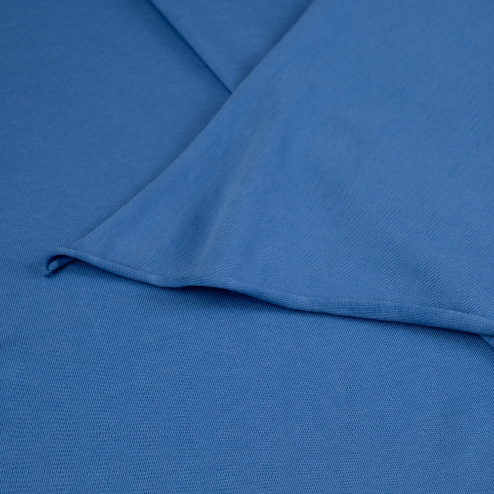 Кулирная гладь, 95% хлопок, 5% ПУ(эластан), 180 гр/м2, т.голубой (12521)