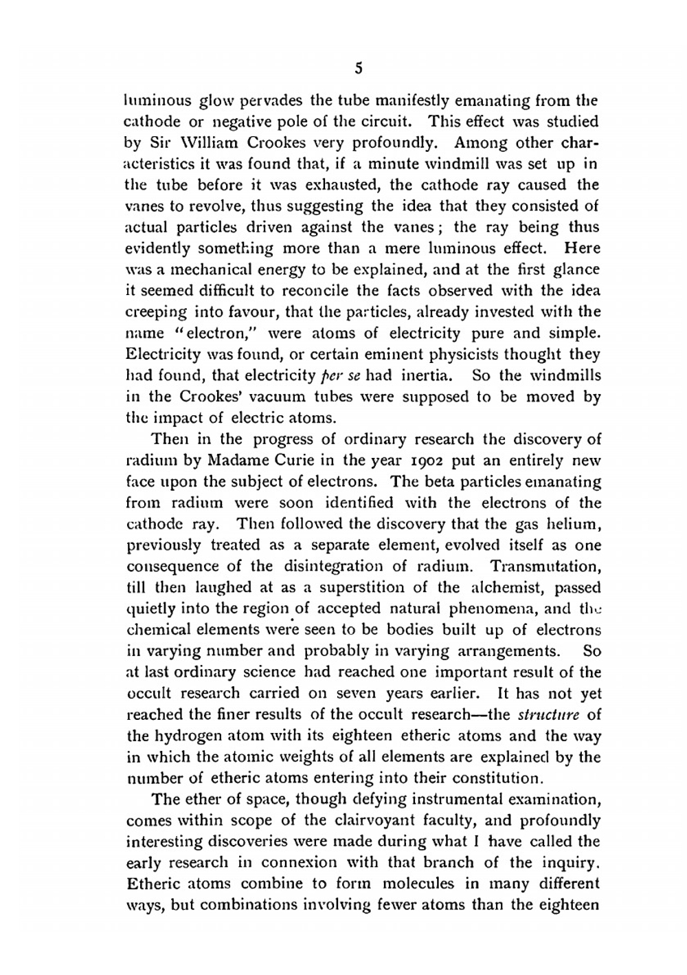 Occult chemistry. Clairvoyant observations on the chemical elements | Annie Wood Besant