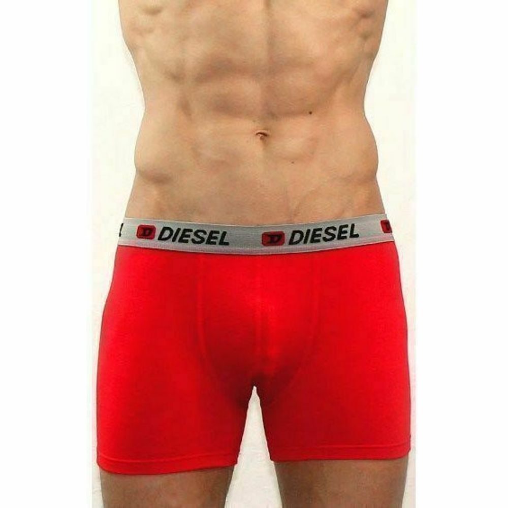 Мужские трусы боксеры завышенные красные Diesel Red