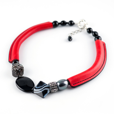 10104879 Колье Роман с камнем