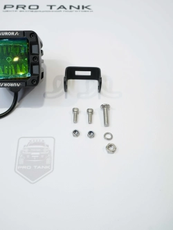 Фара ALO-T-2-R9T3-AW Aurora 3000K с подсветкой корпуса (ДХО) Янтарный+Белый