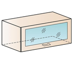 Прага Шкаф верхний горизонтальный 800мм (со стеклом)
