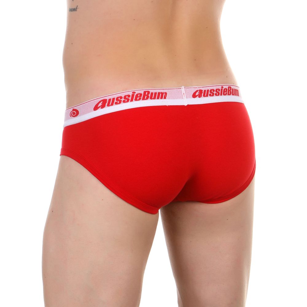 Мужские трусы брифы красные Aussiebum