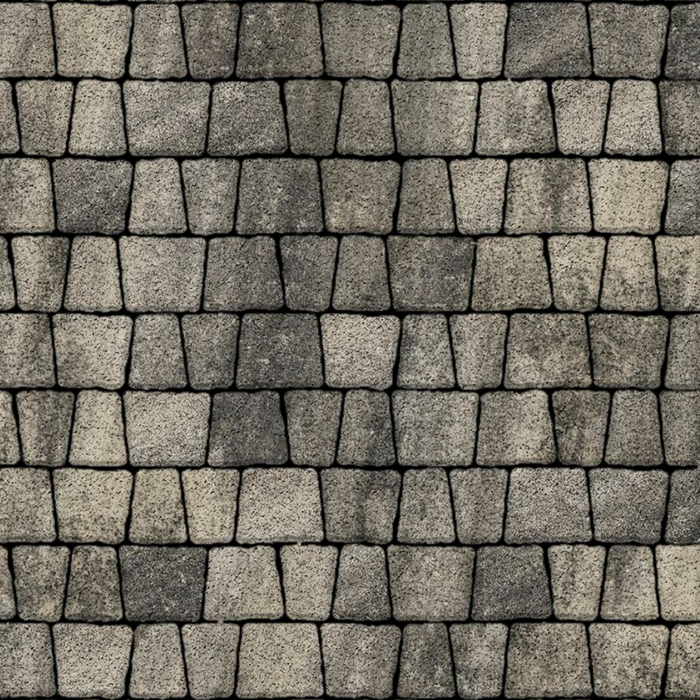 Тротуарная плитка АНТИК Б.3.А.6, комплект из 5 видов плит Листопад гранит Антрацит